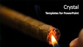  Presentation with cigar - Colorful presentation enhanced with lighter light - lighting up a cigar black backdrop and a black colored foreground