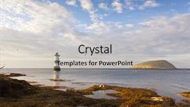  Presentation with island party - Slides consisting of lighthouse at penmon and puffin background and a light gray colored foreground