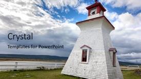  Presentation with lighthouse - Presentation enhanced with lighthouse by the shepody river background and a light blue colored foreground