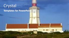  Presentation with lighthouse - Amazing slides having lighthouse-cabo-espichel-portugal backdrop and a teal colored foreground