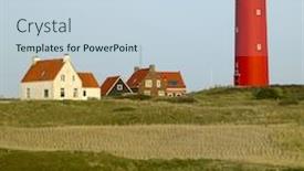  Presentation with lighthouse - PPT layouts consisting of lighthouse-de-cocksdorp-texel-island background and a sky blue colored foreground