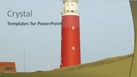  Presentation with lighthouse - Slide deck having lighthouse-de-cocksdorp-texel-island background and a lemonade colored foreground