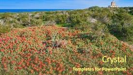  Presentation with lighthouse - Cool new presentation theme with lighthouse faro of nova tabarca backdrop and a tawny brown colored foreground