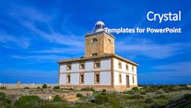  Presentation with nova scotia culture - Theme consisting of lighthouse faro of nova tabarca background and a cobalt blue colored foreground