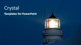  Presentation with lighthouse - Presentation consisting of lighthouse-from-the-island-sylt background and a navy blue colored foreground