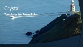  Presentation with dublin - Slides enhanced with lighthouse howth county dublin ireland background and a teal colored foreground