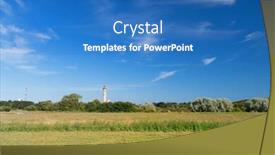  Presentation with lighthouse - Beautiful PPT theme featuring lighthouse-ile-de-re-saint backdrop and a teal colored foreground