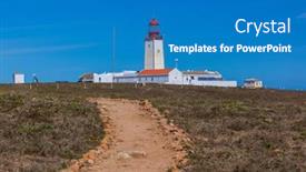  Presentation with lighthouse - PPT layouts consisting of lighthouse-in-berlenga-island-portugal background and a teal colored foreground