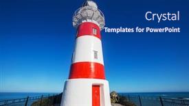  Presentation with new zealand - Beautiful PPT layouts featuring lighthouse-in-pacific-coast-new backdrop and a navy blue colored foreground
