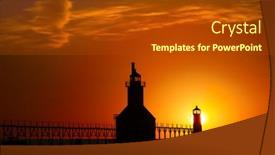  Presentation with saint joseph - Colorful PPT theme enhanced with lighthouse-in-saint-joseph-michigan backdrop and a crimson colored foreground