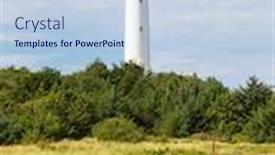  Presentation with danish - Audience pleasing presentation theme consisting of lighthouse-in-the-dunes backdrop and a sky blue colored foreground