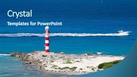  Presentation with rocky - Presentation theme featuring lighthouse in the tropics background and a  colored foreground