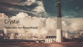  Presentation with lighthouse - Audience pleasing presentation design consisting of lighthouse and keeper's house backdrop and a soft green colored foreground