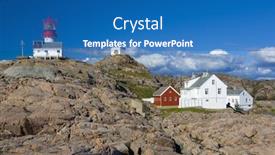  Presentation with lighthouse - Audience pleasing presentation consisting of lighthouse lindesnes norway backdrop and a teal colored foreground