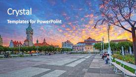  Presentation with lighthouse - Audience pleasing presentation consisting of lighthouse near the pier molo backdrop and a teal colored foreground