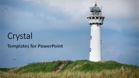  Presentation with coast guard ship - PPT theme enhanced with lighthouse off the east coast background and a  colored foreground