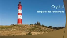  Presentation with lighthouse - PPT theme having lighthouse-on-the-german-north background and a teal colored foreground