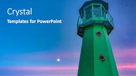  Presentation with west - PPT layouts having lighthouse-on-the-west-breakwater background and a teal colored foreground