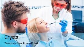  Presentation with lighting - Amazing presentation design having lighting dental seal with ultraviolet backdrop and a light blue colored foreground