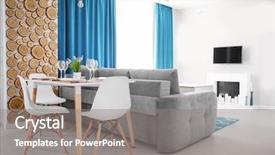  Presentation with dining table - Amazing slide deck having lighting design - interior of light modern dining backdrop and a gray colored foreground