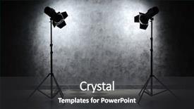  Presentation with lighting - Cool new slide deck with lighting equipment on grey wall backdrop and a dark gray colored foreground