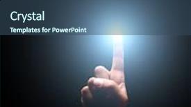  Presentation with lighting - Beautiful PPT theme featuring lighting-finger backdrop and a ocean colored foreground