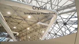  Presentation with steel structures - Cool new presentation theme with lighting frame of steel structures backdrop and a mint green colored foreground