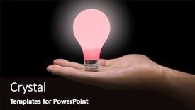  Presentation with lighting - Amazing slides having lighting-lamp-in-hand-isolated backdrop and a wine colored foreground