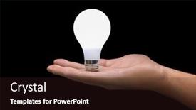  Presentation with black hand - Audience pleasing presentation design consisting of lighting-lamp-in-hand-isolated backdrop and a wine colored foreground