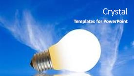  Presentation with lighting - PPT layouts having lighting-lamp-on-a-green background and a cobalt blue colored foreground