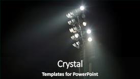  Presentation with awards event lighting - Amazing slides having lighting tower of a stadium backdrop and a dark gray colored foreground