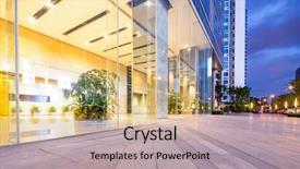  Presentation with empty road motion blur - Amazing presentation theme having empty road at building exterior backdrop and a mint green colored foreground