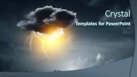  Presentation with lightning - Cool new presentation theme with lightning-against-dark-background-mixed backdrop and a wine colored foreground