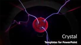  Presentation with electric current - Presentation theme consisting of lightning-ball-with-electric-current background and a black colored foreground