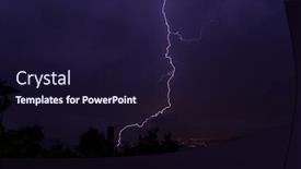  Presentation with thunderstorm - Beautiful slide deck featuring lightning-bolts-during-an-evening backdrop and a wine colored foreground