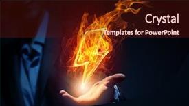  Presentation with lightning - Beautiful slide deck featuring lightning-bright-icon backdrop and a tawny brown colored foreground