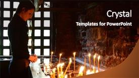  Presentation with lightning - Audience pleasing slides consisting of lightning candles in a church backdrop and a  colored foreground