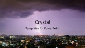  Presentation with nepal - Cool new PPT theme with lightning hitting kathmandu in nepal backdrop and a light blue colored foreground