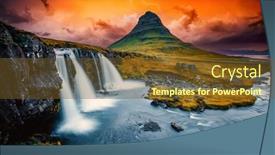  Presentation with lightning - Theme with lightning-illuminates-ominous-storm-clouds background and a tawny brown colored foreground