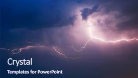  Presentation with lightning - Cool new PPT layouts with lightning in dark sky composition backdrop and a navy blue colored foreground