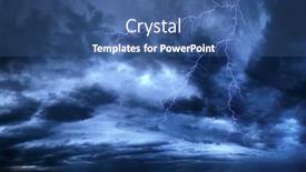  Presentation with lightning - Cool new presentation theme with lightning-on-a-stormy-day backdrop and a ocean colored foreground