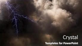  Presentation with lightning - Amazing slides having lightning-on-a-stormy-day backdrop and a wine colored foreground