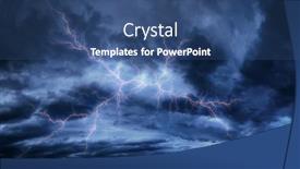  Presentation with lightning - Theme consisting of lightning-on-a-stormy-day background and a ocean colored foreground