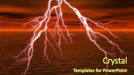  Presentation with water lightning - PPT layouts with lightning over the water background and a tawny brown colored foreground