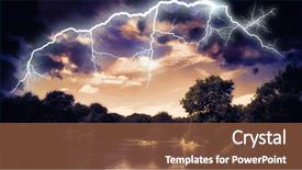  Presentation with lightning - Slide set consisting of lightning showdown background and a coral colored foreground