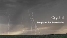  Presentation with cracking - PPT layouts with lightning-storm-at-sunset-passes background and a gray colored foreground