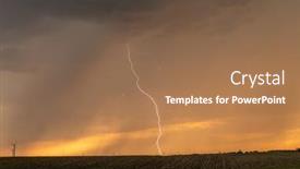  Presentation with cracking - Colorful slide deck enhanced with lightning-storm-at-sunset-passes backdrop and a coral colored foreground