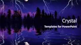  Presentation with moon trees - Slide set consisting of lightning storm in wilderness background and a navy blue colored foreground
