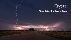  Presentation with lightning - Theme having lightning-storm-over-the-great background and a navy blue colored foreground