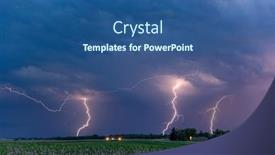  Presentation with lightning - Slide deck consisting of lightning-storm-over-the-great background and a ocean colored foreground